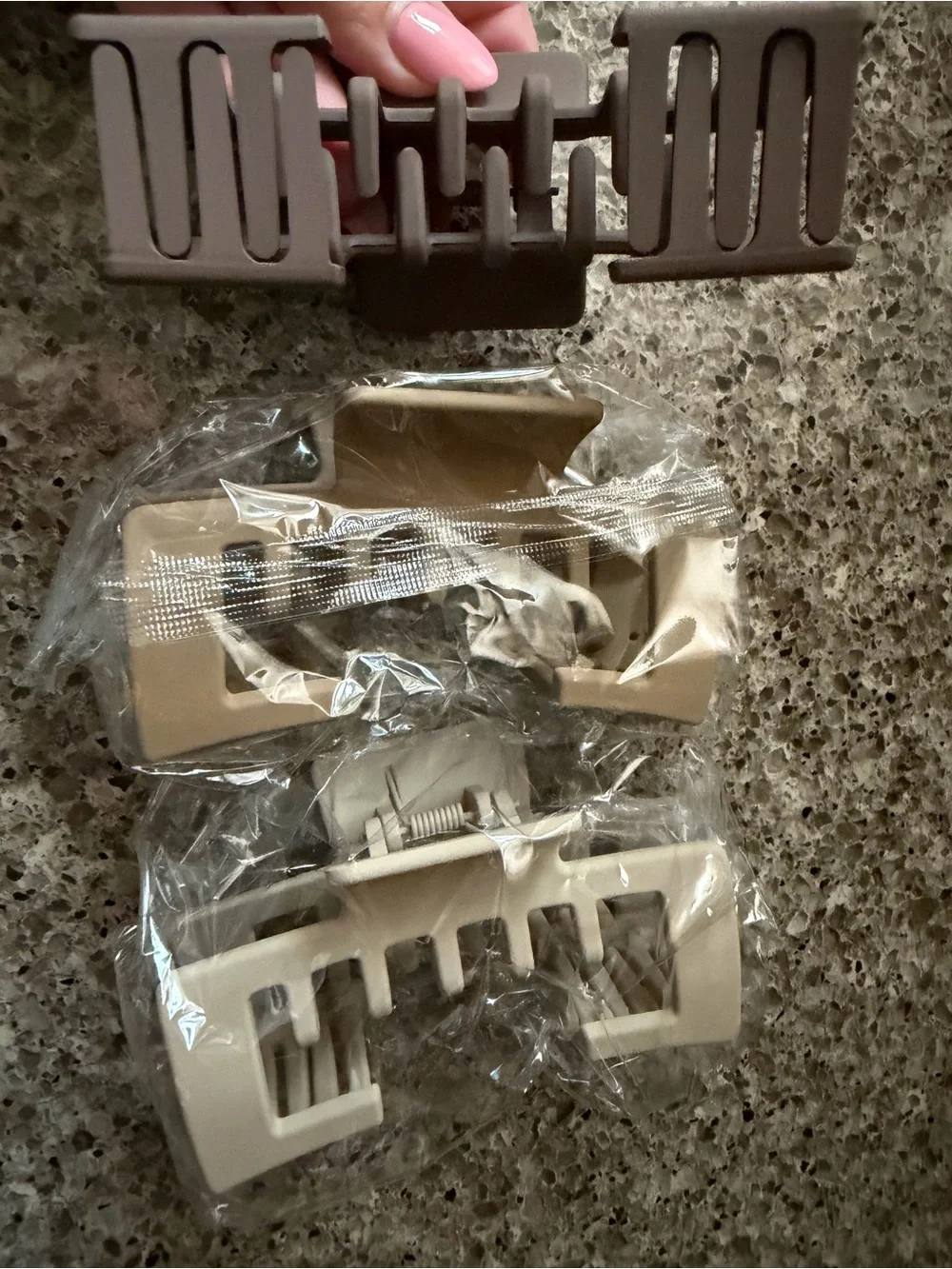 Hair clips for a baseball hat - Taupe, Beige & Cream